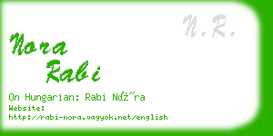 nora rabi business card